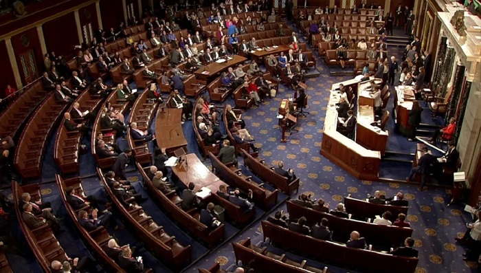 Members of the United States House of Representatives vote for House speaker for the eighth ballot on Thursday, Jan. 5, 2022. 