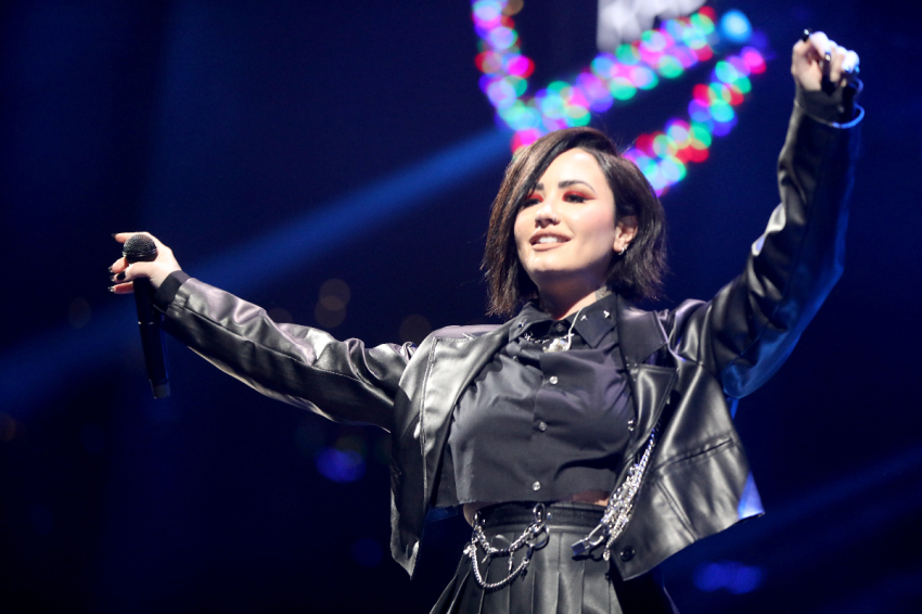Demi Lovato performs on stage during iHeartRadio KISS108's Jingle Ball 2022 Presented by Capital One at TD Garden on Dec. 11, 2022 in Boston, Massachusetts.