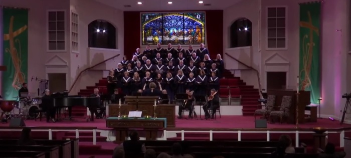 The traditional worship service held at Mt. Horeb United Methodist Church of Lexington, South Carolina, on Jan. 1, 2023. 