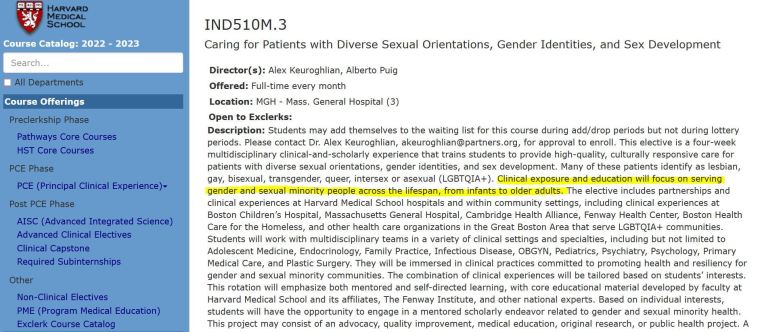 Harvard Medical School Course Description
