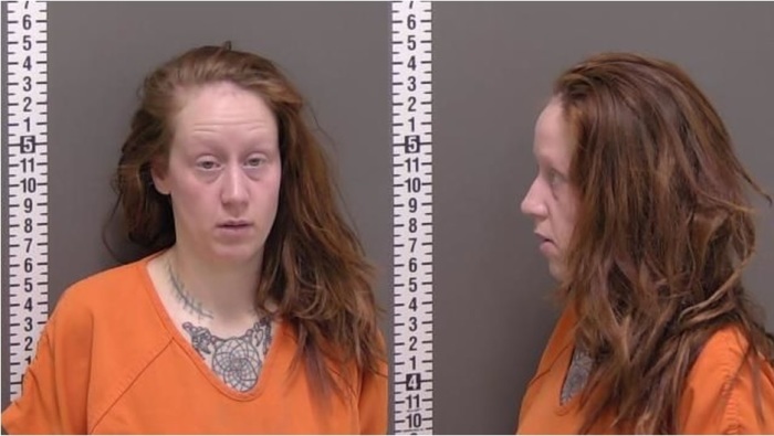 Brittney Marie Reynolds, 35, was accused of vandalizing St. Mary's Cathedral of Fargo, North Dakota, while being topless and barefoot. 