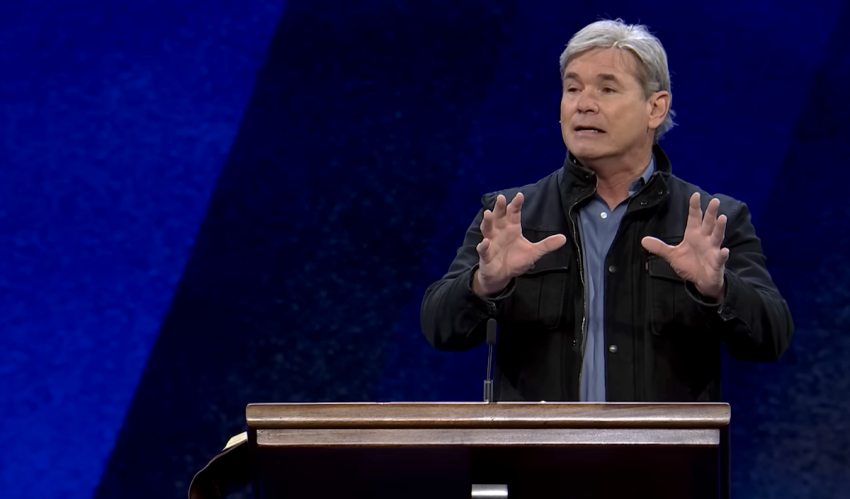 Pastor Jack Hibbs of Calvary Chapel Chino Hills in California speaks during a sermon on Jan. 22, 2023.