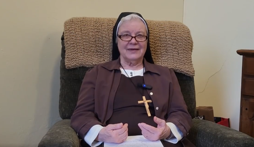 Sister Mary Johnice, director of the Response to Love Center in Buffalo, New York, discusses how she thwarted a burglary at the ministry in a Facebook video posted on Jan. 19, 2023.