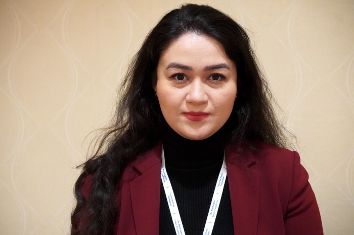 Jewher Ilham, an author and advocate for the Uyghur community, participated in a panel discussion at the IRF Summit on Jan. 31, 2023, in Washington, D.C. She shared about her imprisoned father, Uyghur economist Ilham Tohti. 