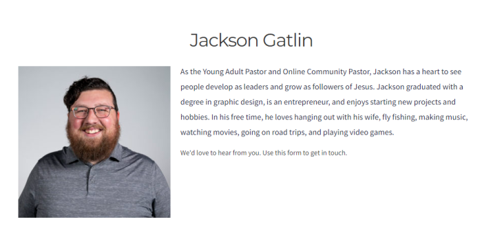 Jackson Gatlin, the young adult pastor and online community pastor at The Vineyard Church in Duluth, Minn., has been suspended due to allegations of misconduct.