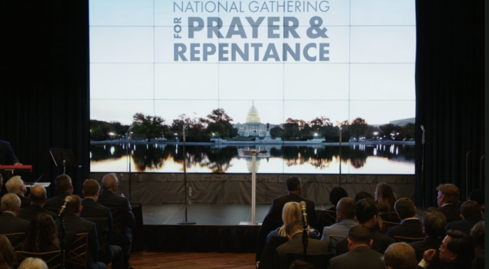 Several members of Congress joined Evangelical leaders at the Museum of the Bible in Washington, D.C. the morning of Feb. 1, 2023, for the National Gathering for Prayer and Repentance.