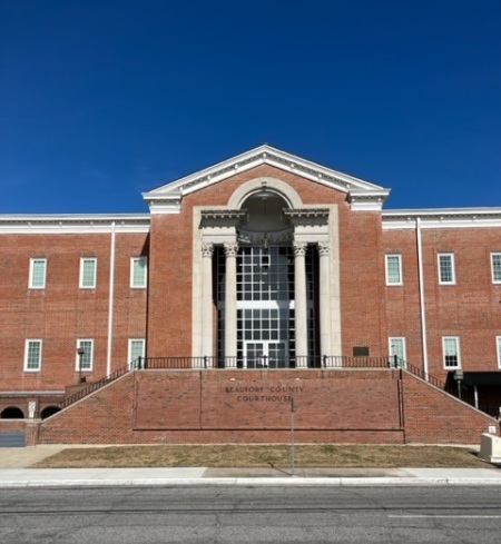 Beaufort County Courthouse, the meeting place for the Board of Commissioners for Beaufort County, North Carolina.