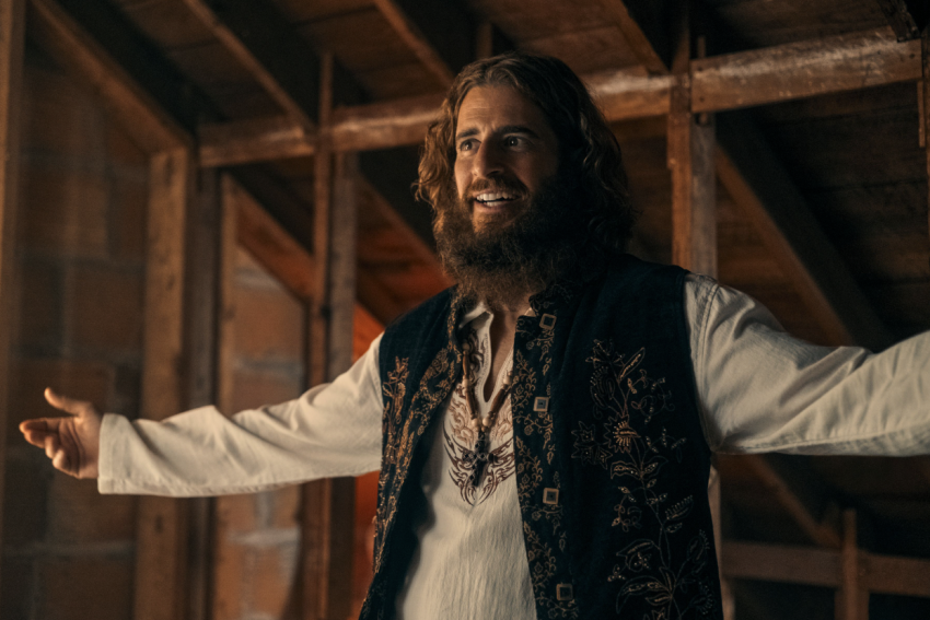 Jonathan Roumie as evangelist Lonnie Frisbee in "Jesus Revolution," a Lionsgate film.