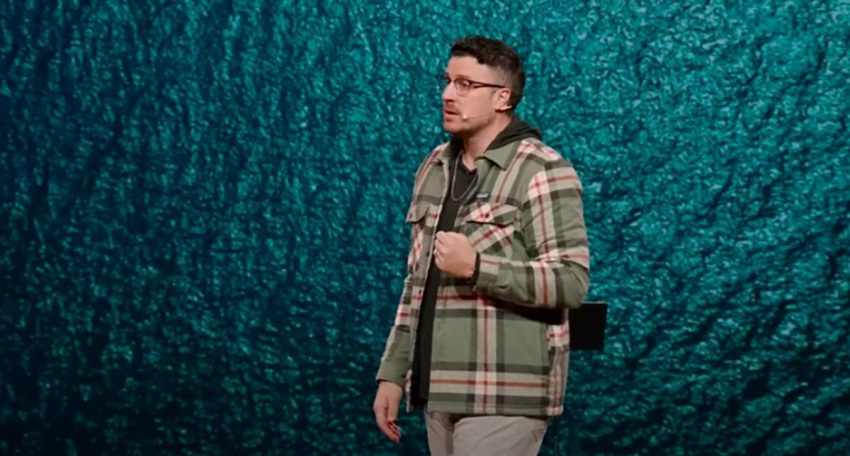 Pastor Jonathan Pokluda of Harris Creek Baptist Church preaches a sermon titled "Fool Proof Love," on January 22, 2023. 