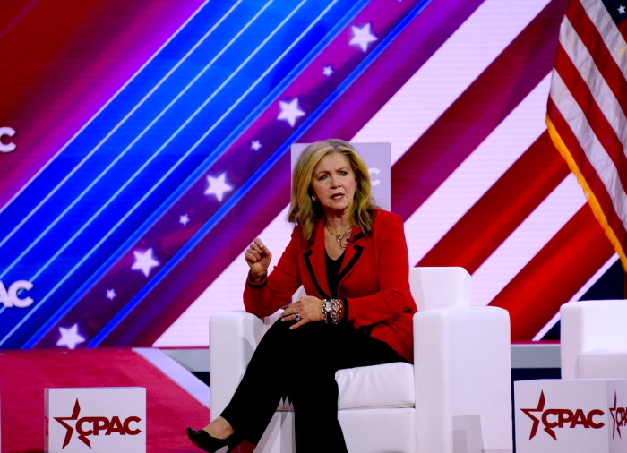 Sen. Marsha Blackburn of Tennessee attends The Conservative Political Action Conference at the Gaylord National Resort and Convention Center at National Harbor, Maryland, just outside of Washington D.C., on March 2, 2023. 