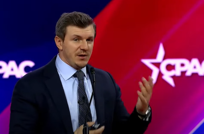 James O'Keefe, founder of Project Veritas, speaks at the 2023 Conservative Political Action Conference in National Harbor, Maryland, March 4, 2023.
