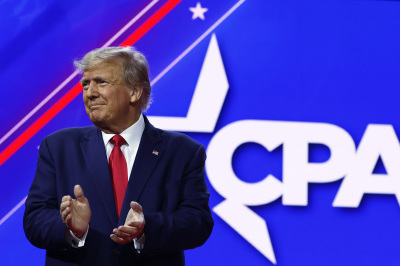 Former U.S. President Donald Trump arrives to address the annual Conservative Political Action Conference (CPAC) at Gaylord National Resort & Convention Center on March 4, 2023, in National Harbor, Maryland. Conservatives gathered at the four-day annual conference to discuss the Republican agenda. 