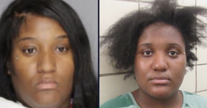 Shamaiya Hall (L), 25, and her twin sister Troyshaye Hall (R). 