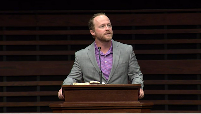 Drew Erickson preaches at the Southwestern Baptist Theological Seminary in Fort Worth, Texas.
