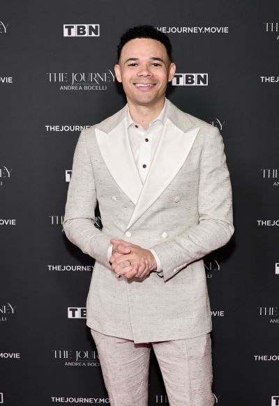 Tauren Wells attends the premiere of 'The Journey' by Andrea Bocelli, AMC, Timessquare NY, March 23, 2023