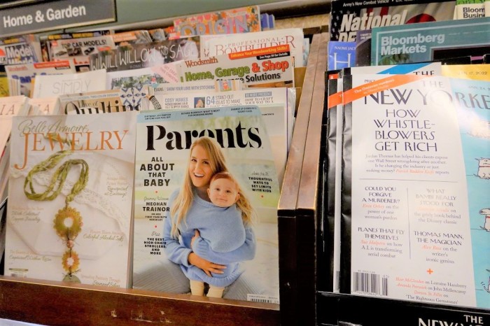 A Parents magazine on the sales rack at a Barnes & Noble store on February 10, 2022, in Miami, Florida. 