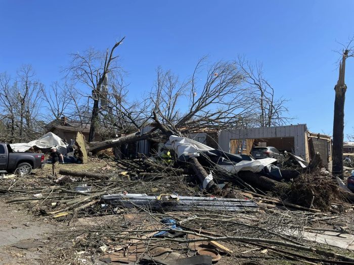 A photo of the destruction shared by the Rev. Franklin Graham.