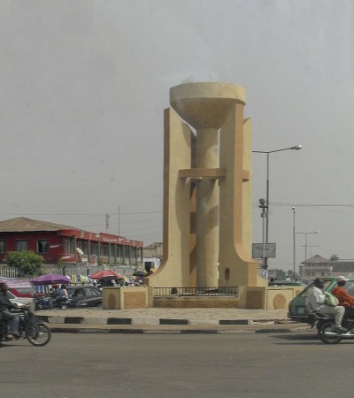 Ahmadu Bello Way round-about, Jos, Nigeria. 