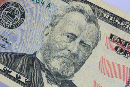 United States fifty-dollar bill of United States currency with President Ulysses S. Grant.