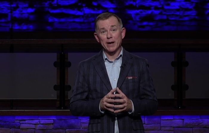 Mike Stone, the senior pastor of Emmanuel Baptist Church of Blackshear, Georgia, and former president of the Southern Baptist Convention Executive Committee, announces his plan to run for SBC president in a video posted April 26, 2023.