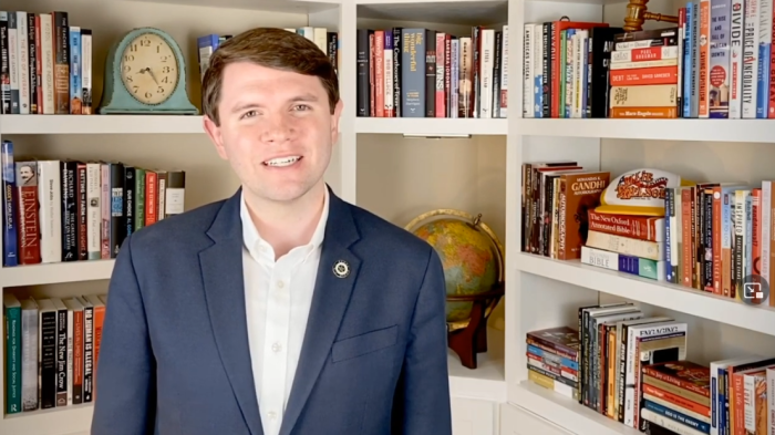 Rep. James Talarico in a screenshot of a 2020 YouTube video.