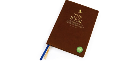 A screenshot of "The Book: PETA’s Version of the Creation Story." 