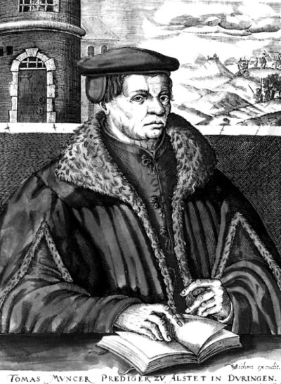 Thomas Müntzer (1489-1525), a radical German preacher and leader in the German Peasants' Revolt, was killed shortly after the Battle of Frankenhausen. 