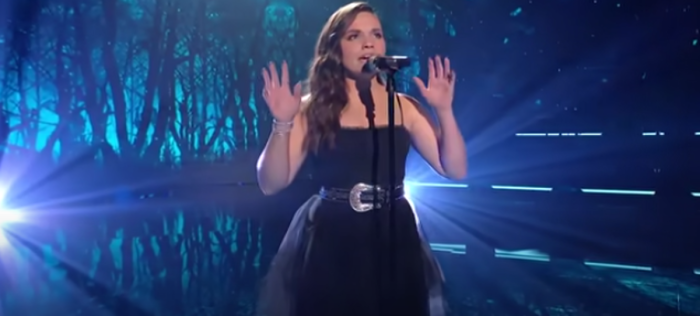 Christian artist Megan Danielle performs on 'American Idol,' May 14, 2023.