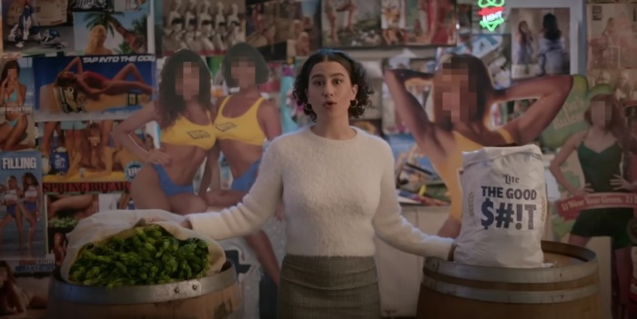 Comedian Ilana Glazer in an ad for Miller Lite that was released in March 2023. 