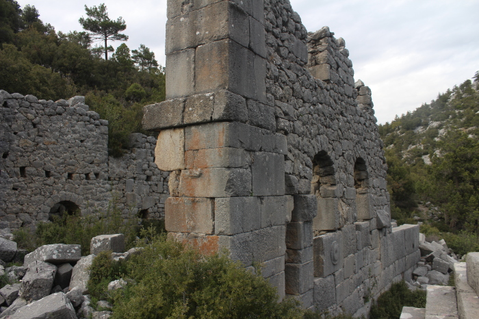 Ruins of a Cathedral in the ancient city of Adada in Isparta Province, Turkey.