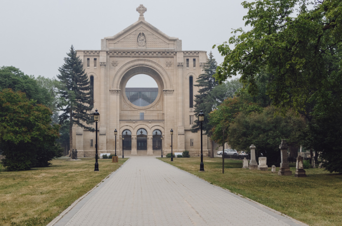 St. Boniface Cathedral in Winnipeg, Manitoba. 