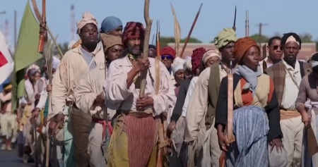 A 2019 reenactment of the 1811 German Coast slave rebellion, which took place in Louisiana and is considered the largest slave revolt in United States history.