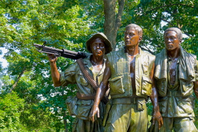 The Vietnam Veterans Memorial in Washington DC.