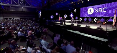 Messengers at the Southern Baptist Convention Annual Meeting in New Orleans, Louisiana, voting for president on Tuesday, June 13, 2023. 