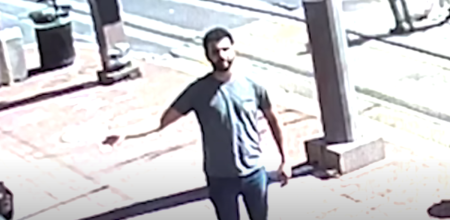 The Baltimore Police Department is seeking the public's help in identifying this suspect, who was captured on surveillance footage assaulting pro-life activists outside a Planned Parenthood in the city on May 26, 2023.