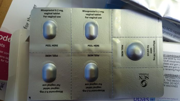 A package of DIY abortion pills.