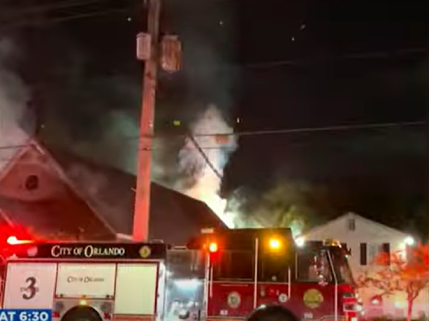 Firefighters respond to a blaze that destroyed Incarnation Catholic Church in Orlando, Florida, June 24, 2023.