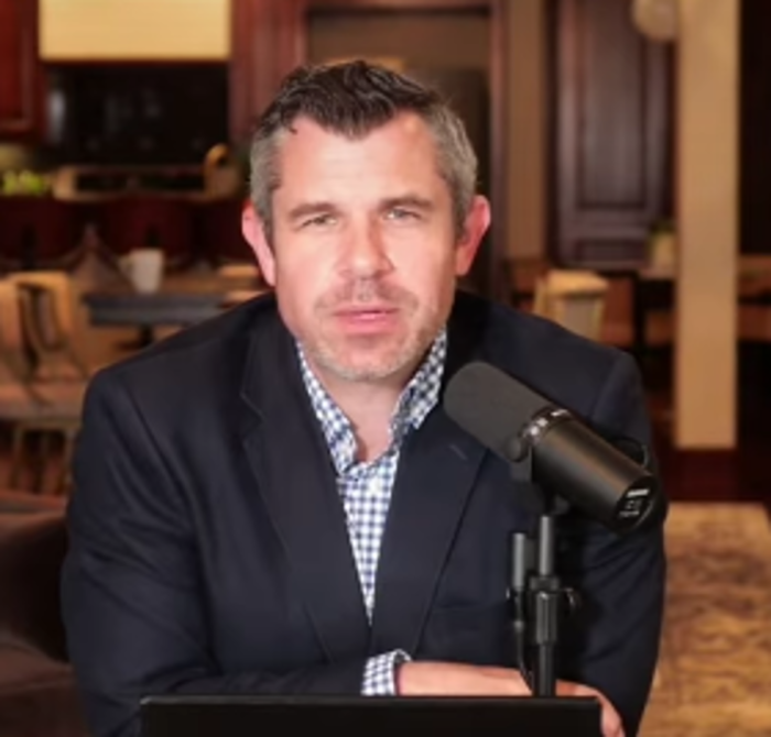 Traditionalist Catholic podcast host Taylor Marshall announces his run for president of the United States in a Facebook video. 