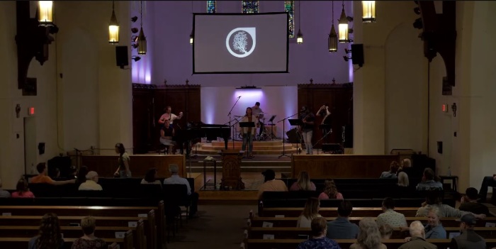 A worship service held at Awaken Covenant Church of St. Paul, Minnesota, in June 2023. 