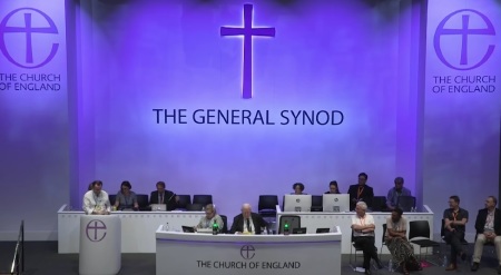 Attendees gather at the July 2023 meeting of The General Synod of The Church of England.