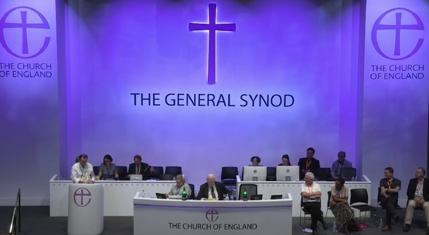Attendees gather at the July 2023 meeting of The General Synod of The Church of England.