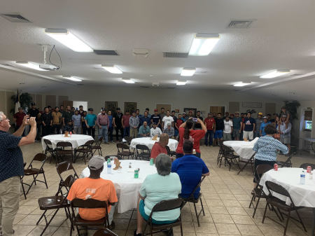 Over 30 migrant workers who came to southwest Georgia to harvest watermelons made declarations of faith in Jesus Christ at Georgia's First Baptist Church Rochelle.