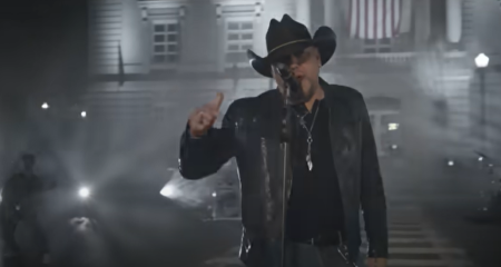 Country singer Jason Aldean stars in the music video for his new single 'Try That in a Small Town,' released July 14, 2023.
