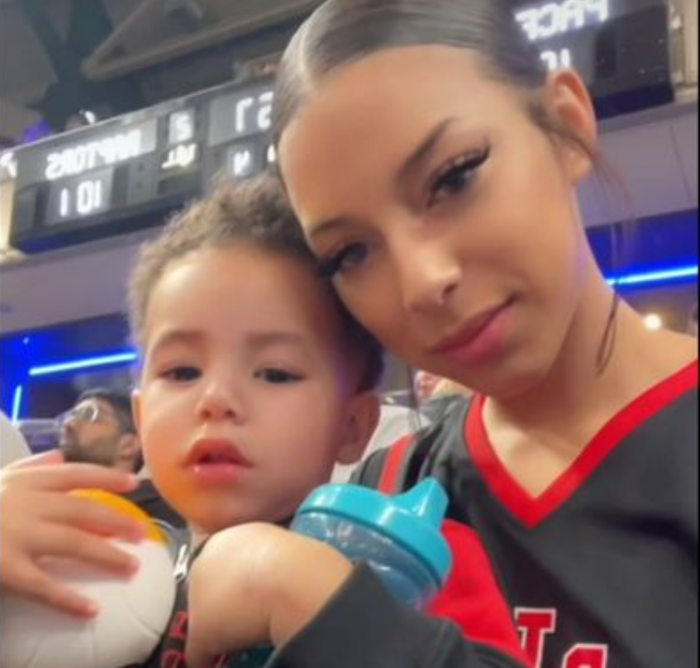 Jasmine Riggs and her late son Jayce.