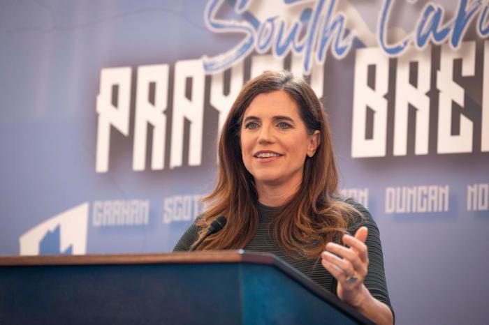 Rep. Nancy Mace, R-S.C., speaking at the 13th annual South Carolina Prayer Breakfast held in Washington, D.C., on July 26, 2023.