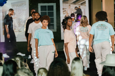 Fashion show at UNITAS launch event, 29 July 2023