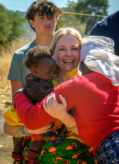 Actress Melissa Joan Hart travels to Zambia with her family, 2023