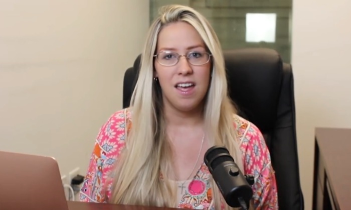 Lizzie Marbach speaks in a video posted by Ohio Right to Life on Aug.14, 2023. 