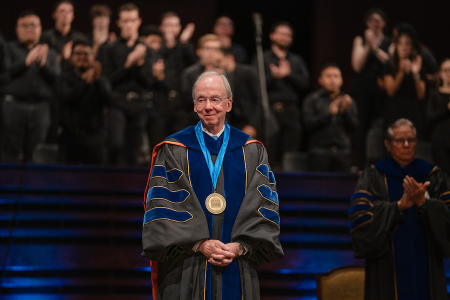 David S. Dockery is officially installed as the tenth president of Southwestern Baptist Theological in Forth Worth, Texas, on August 22, 2023.