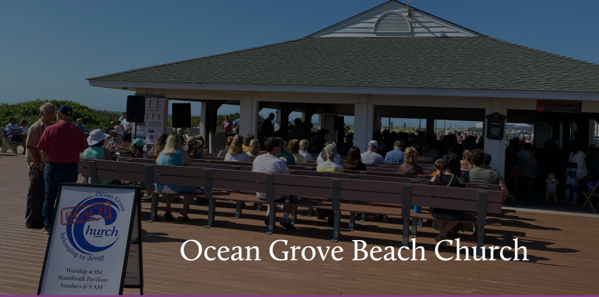 Worshipers at Ocean Grove Beach Church in Ocean Grove, N.J.